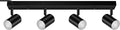 BoostArea Plug in Track Lighting, LED Track Light Kit, Black 4-Light Track Lights for Kitchen, 15 FT Cord,4 Way Ceiling Spotlight, Rotatable Wall Mount Light Head for Bedroom Hallway Living Room