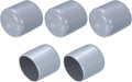 uxcell 5pcs Rubber End Caps 25mm(1") ID PVC Vinyl Round Tube Bolt Cap Cover Screw Thread Protectors Grey