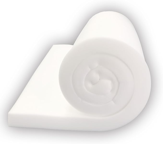 FOAMYFOAM 6Pack High Density 1 inch Thick, 24 inch Wide, 72 inch Long Upholstery Foam, Cushion Replacement