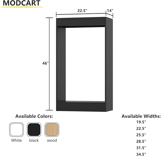 Double Hanging Closet Unit, Modular Closet System, Wood Closet System Organizer with Storage for Walk in Closets, Clothing Rack Wardrobe Closet for Hanging Clothes, Bedroom, Black, 22.5" W