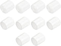 uxcell 10pcs Rubber End Caps 24mm ID Vinyl Round End Cap Cover Screw Thread Protectors White