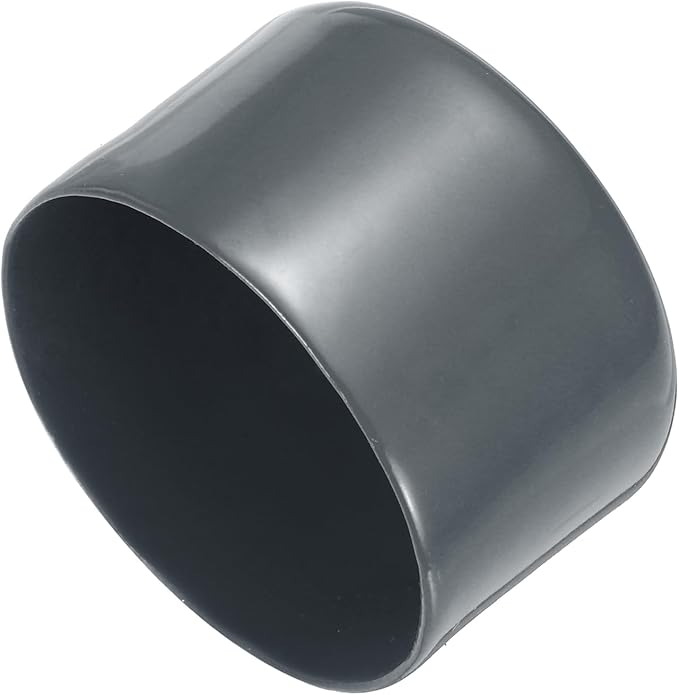 uxcell 4pcs Rubber End Caps 63mm(2 1/2 Inch) ID x 40mm(1 9/16 Inch) H Vinyl Round End Cap Cover Screw Thread Protectors Dark Grey, 40mm Height