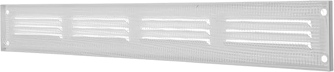 Repa Market 2-Pack Air Vent Cover 16x2 Inch (Outer Dimensions) White Galvanized Steel Louvered Grill Cover with Mesh Screen/Wall or Ceiling Vent/HVAC Register for Indoor and Outdoor Ventilation