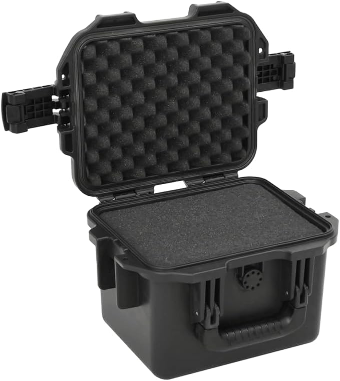 PP Portable Flight Case, Lockable Tool Box for Transportation Travelling, Protective Equipment Case, 11.8"x9.6"x7.9", -290