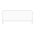 Angry Bull Barricades Metal Interlocking Steel Barricade (8.5 Ft. Heavy Duty, Bridge Feet, White Powder Coated, Set of 20)