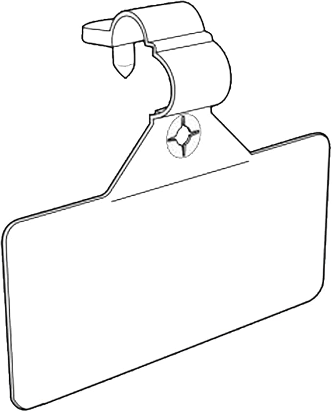 50 Pack Label Holders, Wire Shelf Label Holders, Clear Plastic Snap-On Label Holder for Wire Shelving, Adhesive Label Holder, Reusable Shelf Tags for Pantry Retail Store, Supermarket, 3" W x 1.25" H