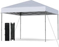 Tangkula 10x10 FT Pop Up Canopy, UPF50+ Portable Outdoor Tent with 8 Stakes, 4 Wind Ropes, Carrying Bag, Foldable Canopy Tent for Beach Party Event Camping