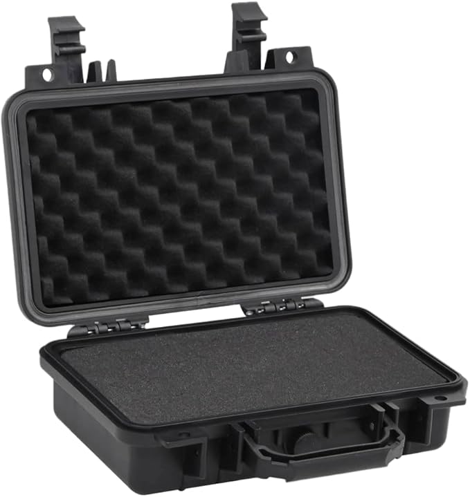 PP Portable Flight Case, Lockable Tool Box for Transportation Travelling, Protective Equipment Case, 11.8"x8.7"x3.9", -280