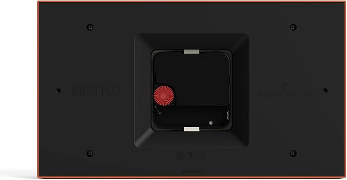 NEWGATE® Mini Metro Desk Clock | Retro Mantel Clock | Orange | Mid Century Style for Desk, Table top, Shelf or Bedside