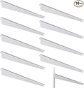 10 Pack Adjustable Shelf Brackets for Double Track System Closet Organization Heavy Duty Wire Shelf Brackets (White,9 Inches)