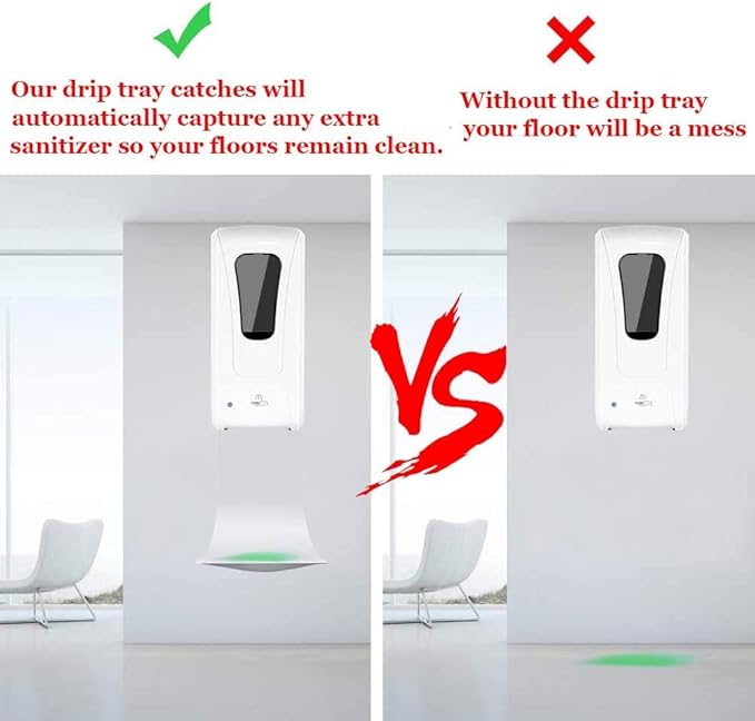 2PCS Wall Mounted Soap Dispenser Drip Tray, Stand, Bracket, Water Tray,Detergent Cup Holder,Prevent Dripping and Spraying (White)