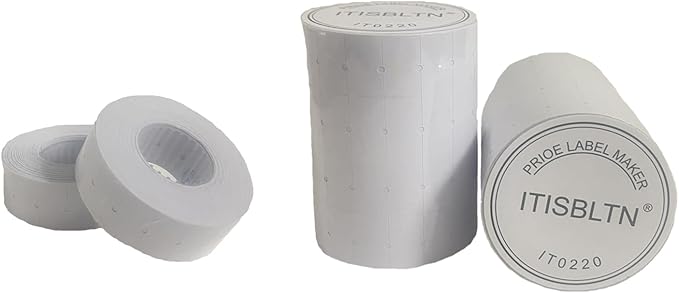 One-Line White Price Gun Labels- 10,000 White Blank Price and Date Gun Labels with Fits MX-5500 and LonXFan 1 Line Price and Date Guns