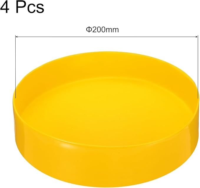 uxcell 4pcs Rubber End Caps 200mm(8 Inch) ID Vinyl Round End Cap Cover Screw Thread Protectors Yellow, 50mm Height