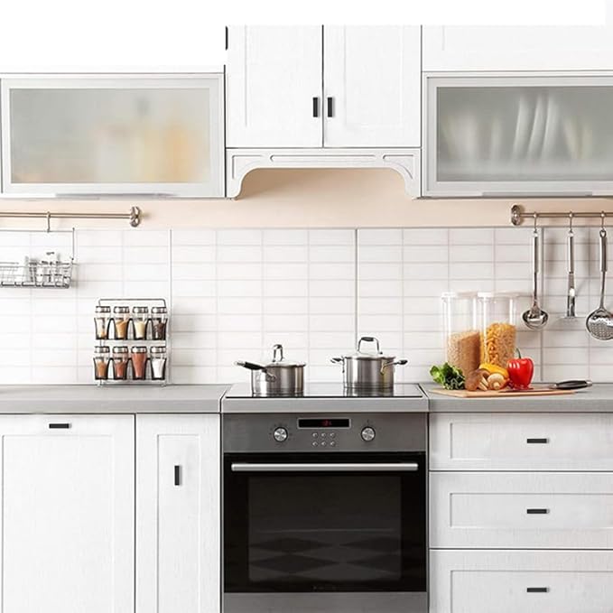 Cabinet Pulls, 30 Pack Modern Square Matte Black Stainless Steel T Bar Cabinet Handles, 2 inch Single Hole Cabinet Knobs for Drawer Cabinets Cupboard Hardware