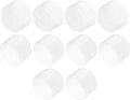 uxcell 10pcs Rubber End Caps 60mm(2.4") ID Vinyl Round End Cap Cover Screw Thread Protectors Clear
