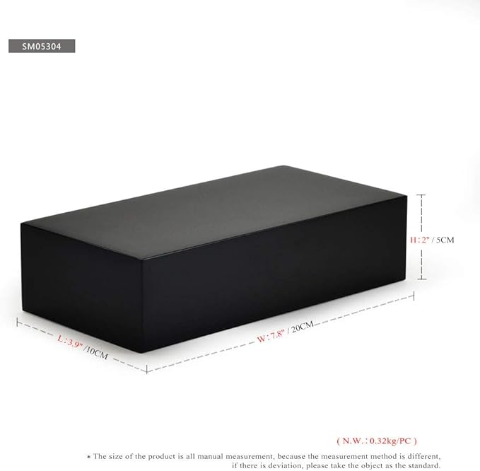 Oirlv Solid Wood Minimalism Style Jewelry Display Stand Showcase Jewelry Organizer Black Square Holder (SM05304)