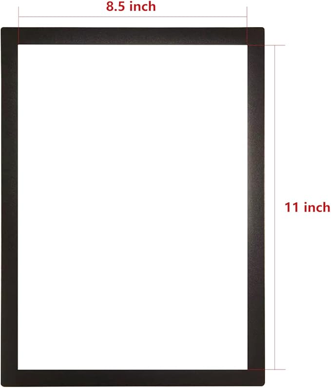 Magnetic Sign Holder 8.5 x 11, Self Adhesive Display Picture Frames Wall Sign Holder with Strong Magnetic Border Document Holder for Door Fridge Window Glass Restaurant Office (Black, 6 Pack)