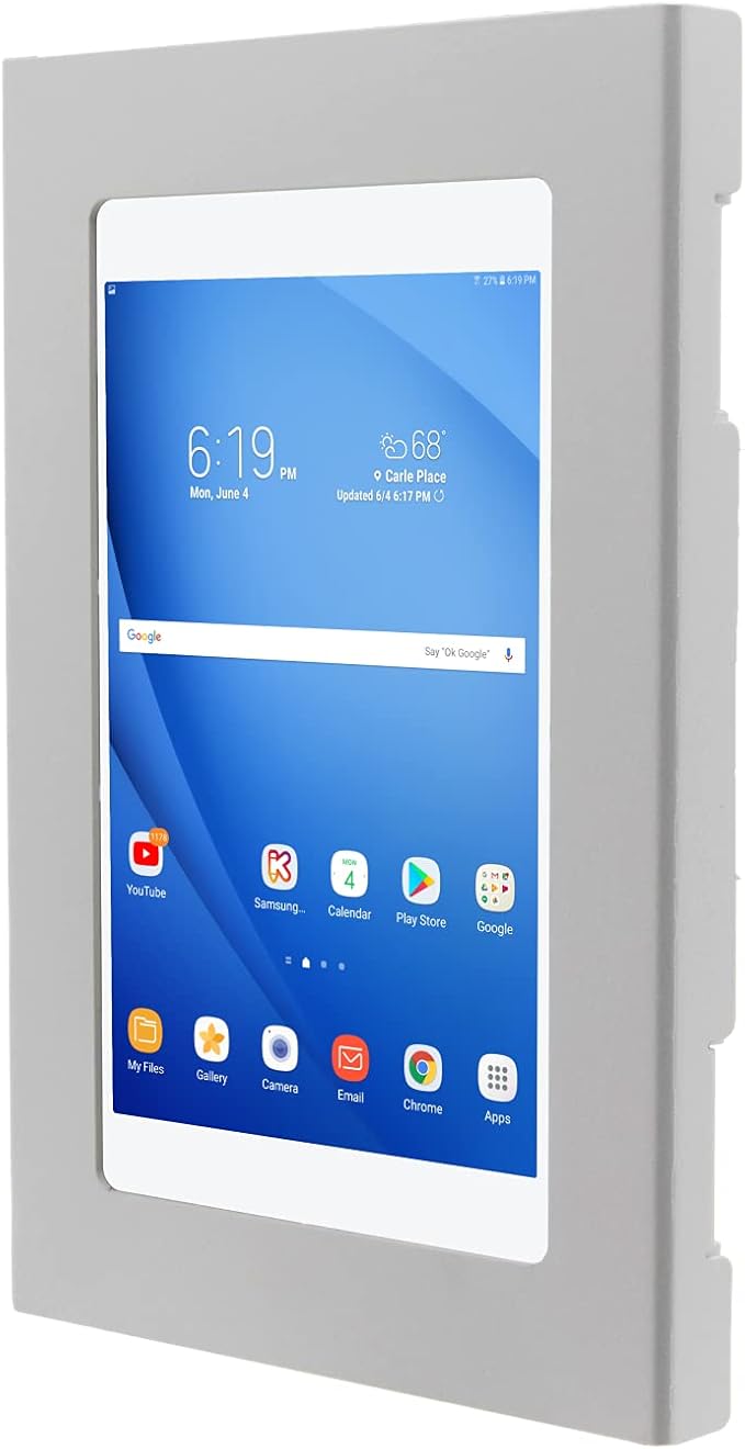 TABcare Locking Anti-Theft Metal Case for Samsung Galaxy TAB 8" 8.4" Tablet for Kiosk, POS, Store, Show Display, Time Clock (TAB A 8.0 2015 SM-T350, White)