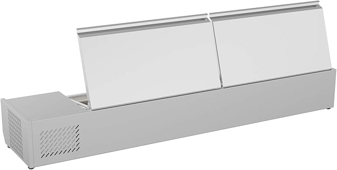 KoolMore SCDC-8P-SSL Commercial-Refrigerator, 71 Inch, Silver