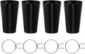 4 Sets Pegboard Hooks and 8Cm Round Pegboard Cups Organizer with 500Ml Capacity for Craft Room and Workshop Storage