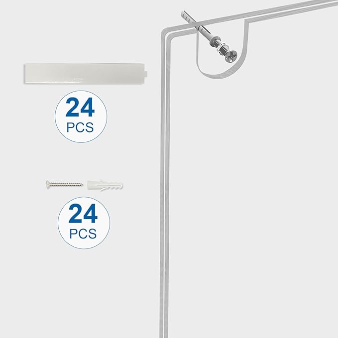 BlueValley Acrylic Sign Holder 8.5 x 11 Wall Mount, Clear Picture Frame Photo Holder Stand for Wall with Adhesive & Screws, Plastic Paper Menu Holder for Office,Store,Home-Vertical 6 Pack