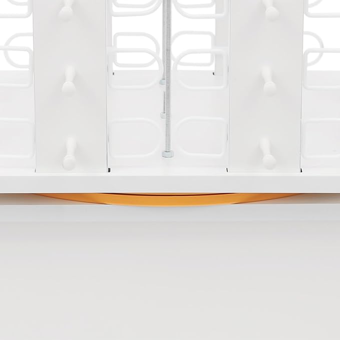 Sunglasses Display Stand, 144 Pairs Wooden 360° Rotating Sunglass Eyeglass Holder Organizer, Glasses Hanger Storage Rack for Retail Commercial Display, W14.6*H66.1in (White)