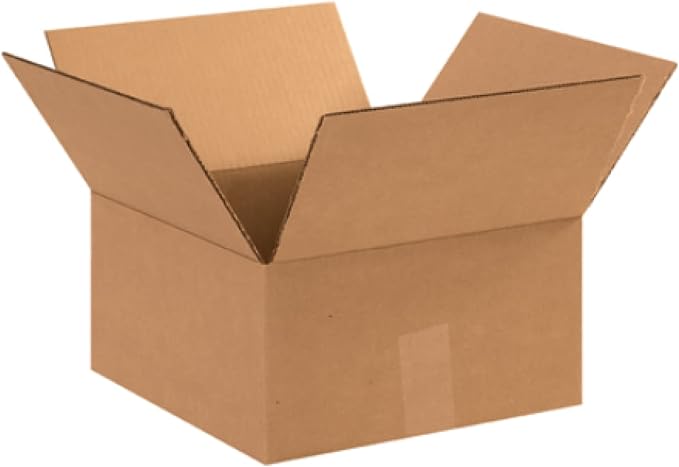 Secure Seal - 100 Pack of 12x12x6” Corrugated Cardboard Packing Shipping Mailing Moving Carton Boxes Cube