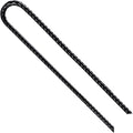 Rebar U/J Hook Extra Heavy Duty, 12 inch x 1/4 inch Rust Proof Coated Steel Ground Anchors for Garden, Tent, Trampoline (50pcs, U-Hook)