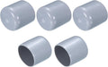 uxcell 5pcs Rubber End Caps 22mm(7/8") ID PVC Vinyl Round Tube Bolt Cap Cover Screw Thread Protectors Grey