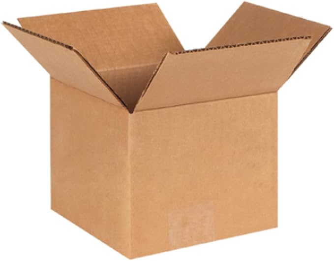 Secure Seal - 6x6x5 Pack of 100 Corrugated Cardboard Packing Shipping Mailing Moving Carton Boxes