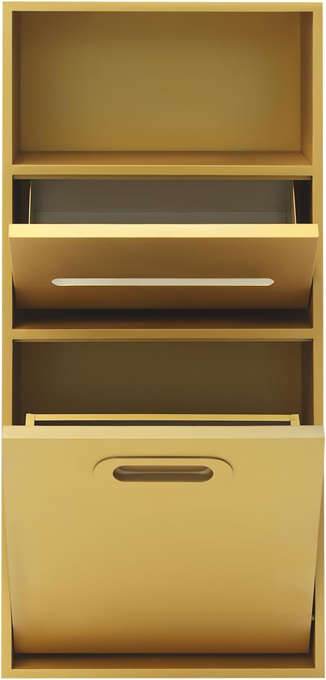Stainless Steel Shower Niche for Trash Can Stainless Recessed Storage Cabinet Gold 26 * 11.8 No Tile Needed Wall Niche Recessed Toilet Paper Holder for Kitchen Living Room Bedroom Hotel