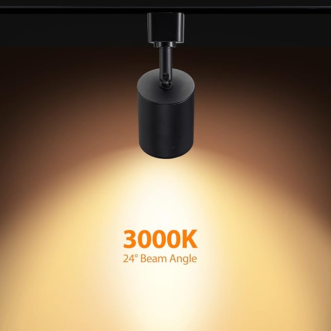 VANoopee 12-Light LED Track Lighting Kit with 13FT H Type Track Lighting Rail, Dimmable LED Track Light Heads Modern Kitchen Track Lighting Fixtures Ceiling Spot Light 3000K 24° CRI90+ 10W 800lm Black