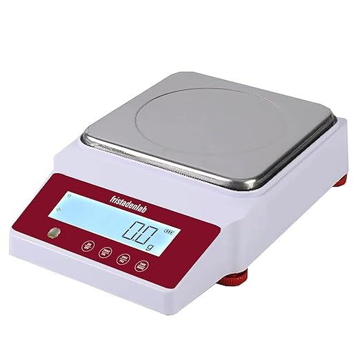 Fristaden Lab Digital Balance - USA Company - 1000g Capacity with Genuine 0.01g Precision, Analytical Scale Ideal for Scientific Research, Home Labs & Academic Use