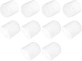 uxcell 10pcs Rubber End Caps 40mm(1.6") ID Vinyl Round End Cap Cover Screw Thread Protectors Clear