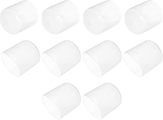 uxcell 10pcs Rubber End Caps 40mm(1.6") ID Vinyl Round End Cap Cover Screw Thread Protectors Clear