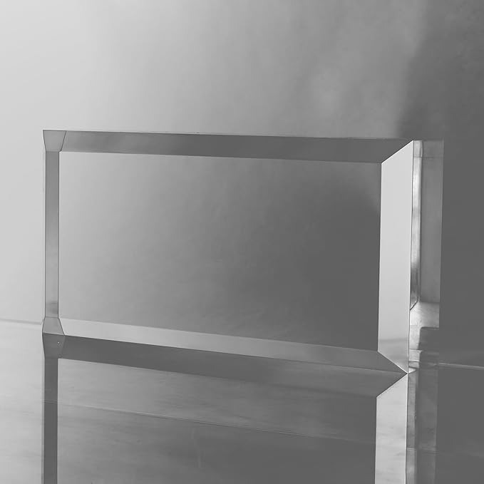 CiaoHER 2in Thickness Beveled Solid Acrylic Display Block Clear Polished Pedestal Stand Riser Solid Base (5x10)