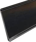 Shelf Label Strips, 50 Pack Self Adhesive 1.25”H Shelf Label Holder Price Tag Strips for Metal Wood or Plastic Gondola Shelf, PVC Plastic Clear Front/Black Back Sign Holder Strip for 36” Long Shelf