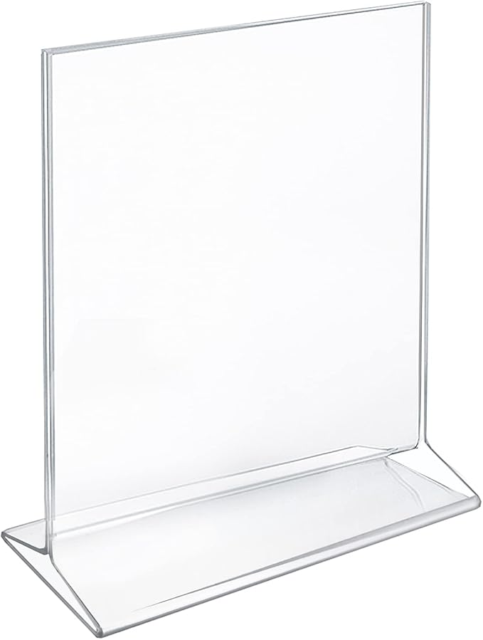 Azar 142715 8-1/2-Inch W by 11-Inch H Top-Load Acrylic Sign Holder, 10-Piece Set