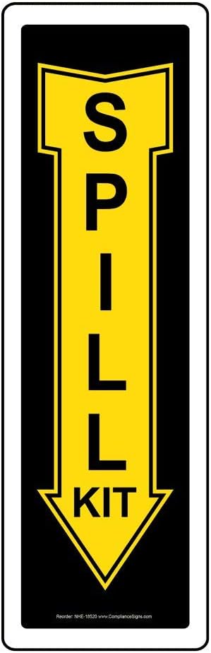 ComplianceSigns.com Spill Kit Sign, 14x4 in. Plastic for Facilities