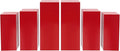 Eapmic Pedestal Stands for Party, Cake Pedestal Stand, Dessert Table Display Plinth Pillars, Sculpture Display Column Decoration Cube for Wedding Birthday (Red, Square-6Pcs(31.49"+25.59"+23.62"))
