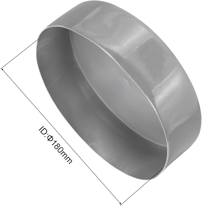 uxcell 4pcs Rubber End Caps 7 1/16"(180mm) ID Vinyl Round End Cap Cover Screw Thread Protectors Dark Grey, 50mm Height
