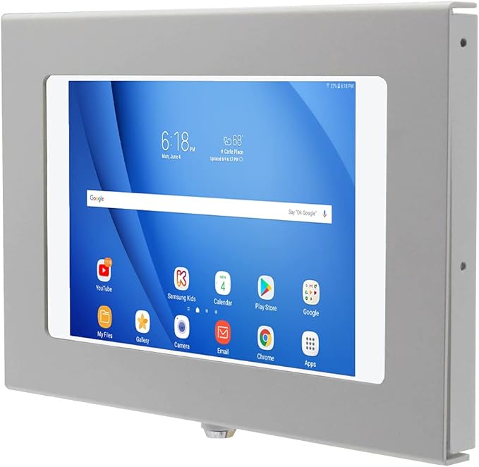TABcare Locking Anti-Theft Metal Case for Samsung Galaxy TAB 8" 8.4" Tablet for Kiosk, POS, Store, Show Display, Time Clock (TAB S 8.4, White)