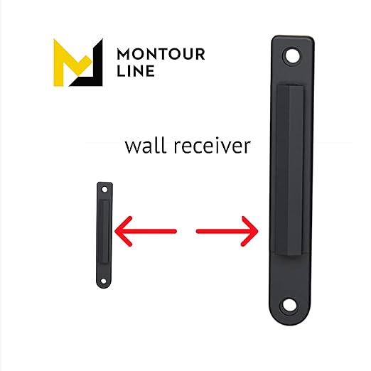Montour Line WM115 Wall Mounted Retractable Belt Barrier with Standard Belt End, Fixed Mount, Polished Stainless Steel Casing (8.5 ft Yellow Belt)