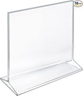 Azar Displays 142717 8.5-Inch Width by 8.5-Inch Height Top-Load Acrylic Sign Holder, 10-Pack
