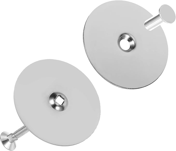 Door Hole Cover Plate, Door Knob Cover Door Knob Plate 2-5/8" Diameter Silver Door Knob Covers Door Hole Filler Plate for Home Security