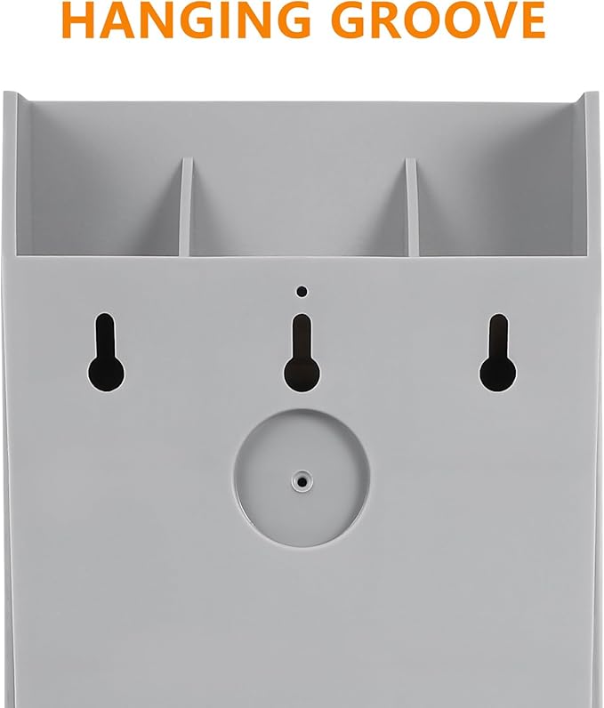 Kisangel Time Card Rack Wall Mount Time Card Holder Shelf with 5 Slots Multi-Pocket for Office Factory Attendance Payroll Supplies