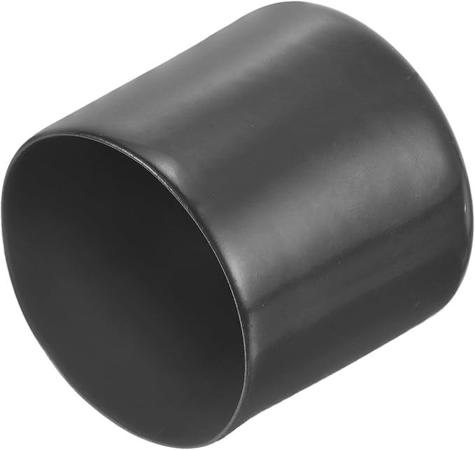 uxcell 4pcs Rubber End Caps 55mm(2 3/16") ID Vinyl Round End Cap Cover Screw Thread Protectors Dark Grey, 40mm Height