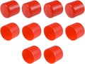 uxcell Rubber End Caps 35mm ID Round End Cap Cover Screw Thread Protectors Red 10pcs
