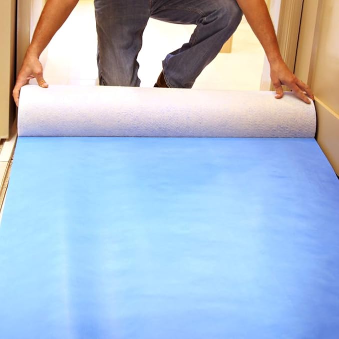 Trimaco Stay Put Surface Protector, Blues, 39.37-inch x 164.04-feet