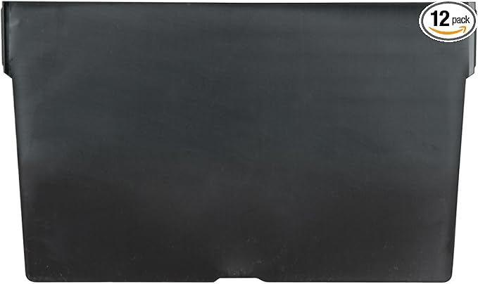Akro-Mils 40442 Crosswise Width Plastic Divider for Akro-Mils 36448 Indicator Shelf Bins, Black, (12-Pack)